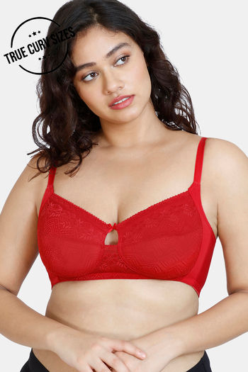 Buy Zivame True Curv Love Stories Double Layered Non Wired Full Covarage Super Support Bra - Chilli Pepper